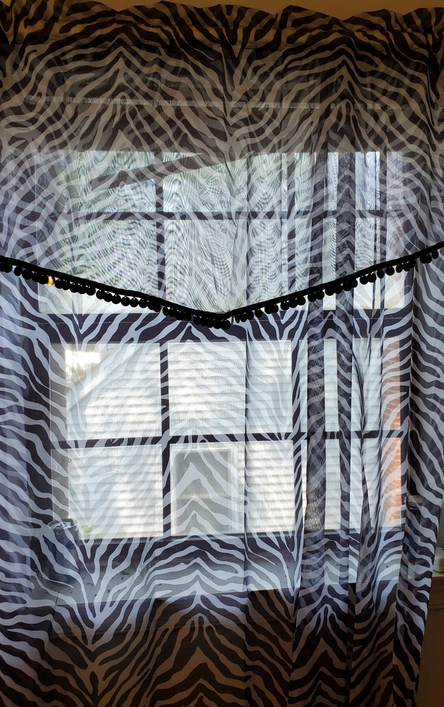Sheer zebra curtains